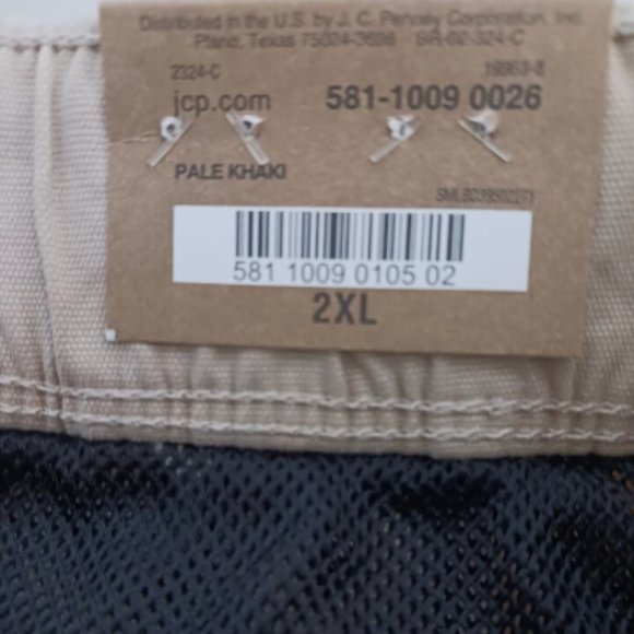 Foundry Everyday Casual Comfort Stretch Pale Khaki mens Belted Shorts Size 2XL - Picture 5 of 7